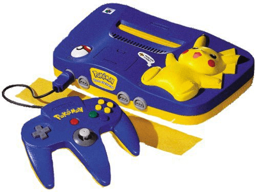 Pikachu Blue Console box art for Nintendo 64